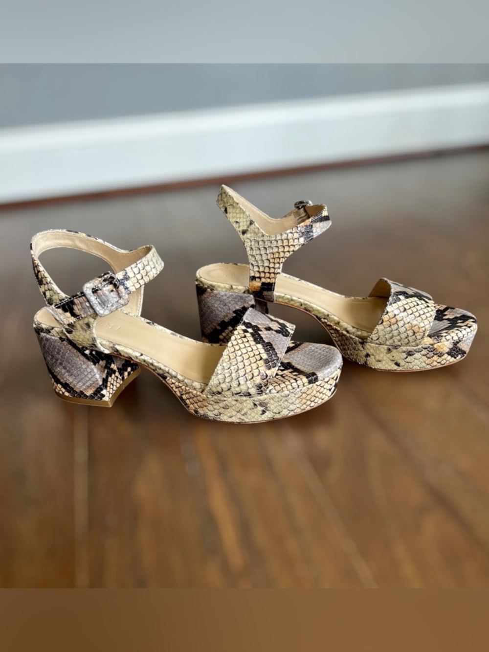 M. Gemi Lizza Nuova Platform Python Print Sandals - Picture 2 of 12